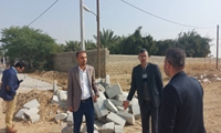 بازدید میدانی از روند جابه‌جایی پایه های برق همزمان با تعریض جاده روستای آزاده در شهرستان رامشیر 