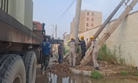 پایان عملیات اصلاح شبکه برق خرمشهر پس از طوفان 