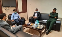 نشست مشترک مدیر روابط عمومی شرکت توزیع برق خوزستان با فرمانده بسیج ادارات استان
