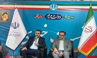نشست خبری مدیرعامل شزکت توزیع نیروی برق خوزستان در نمایشگاه دستاوردهای انقلاب اسلامی